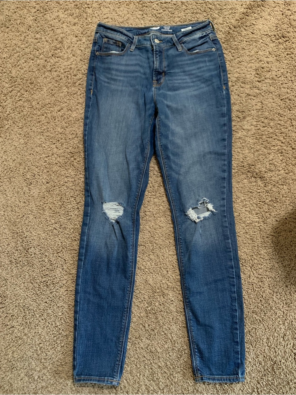 Old Navy Distressed Rockstar Super Skinny High Rise Jeans 4